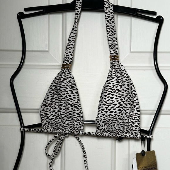 ViX by Paula Hermanny Remy Bia Printed Bikini Top only Small Brown & White Logo - Picture 5 of 12